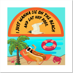 Hot Dog Beach Posters and Art